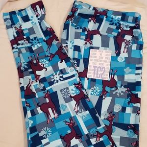 Lularoe TC2 Christmas Reindeer Leggings